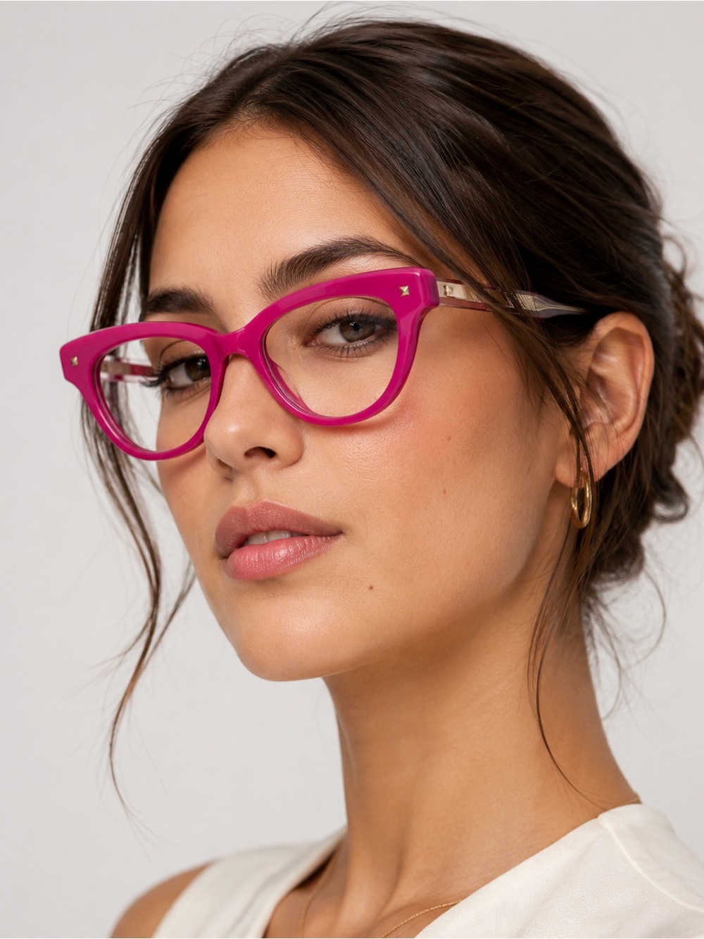 New Valentino Hot Pink Cat-Eye Women's Eyeglass Frames - Authentic - Picture 2 of 12
